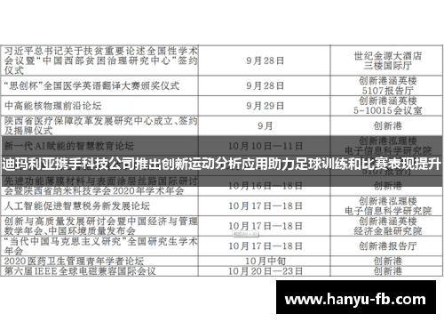 迪玛利亚携手科技公司推出创新运动分析应用助力足球训练和比赛表现提升